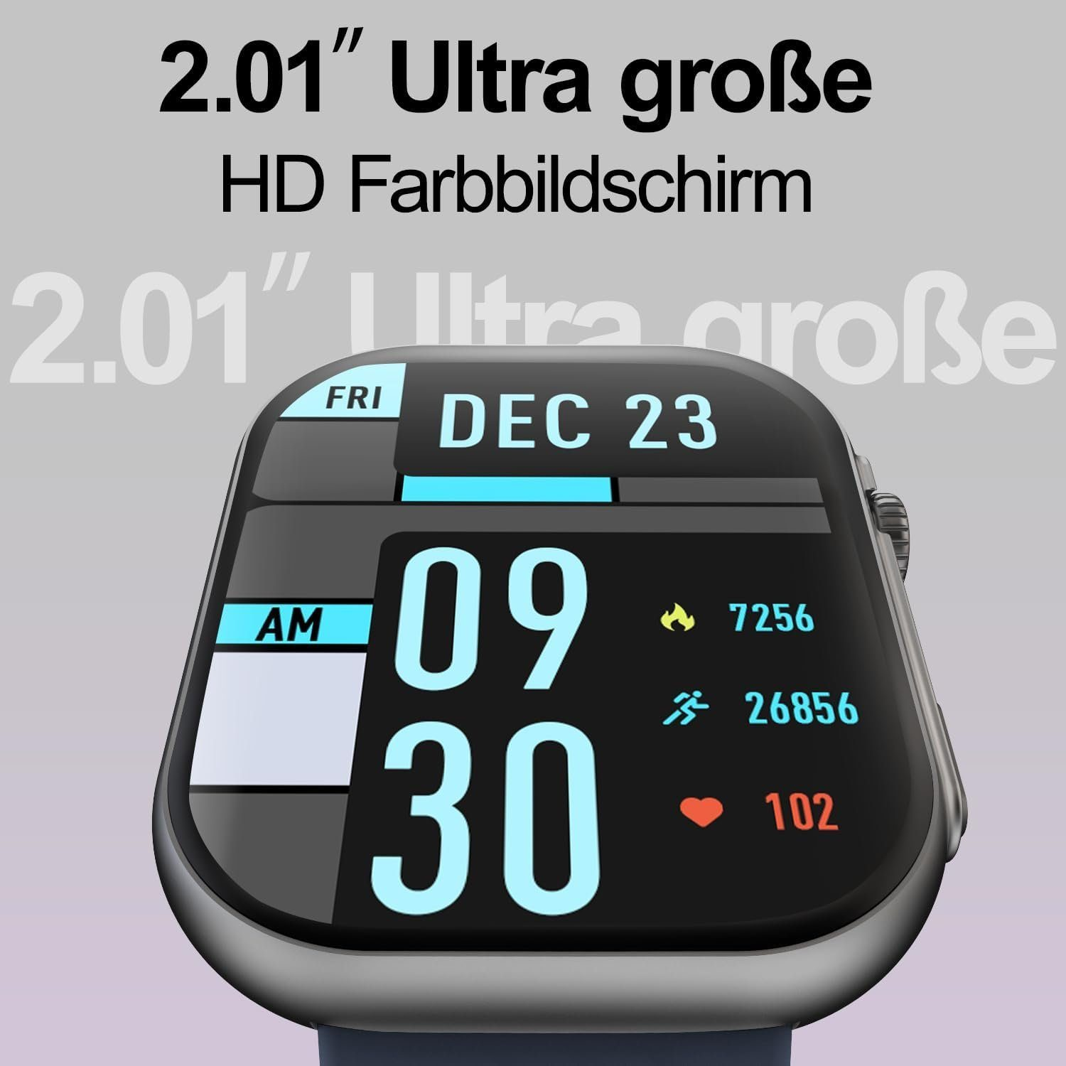 ULTIMEA Fitnessuhr Sportuhr Smartwatch Legierung Silikon, Armbänd Blau 1x