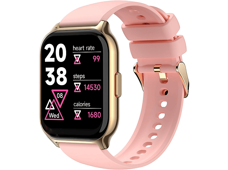 COOLINK Fitness Armbanduhr Smartwatch Silikon, Legierung Rosa Armbänd 1x