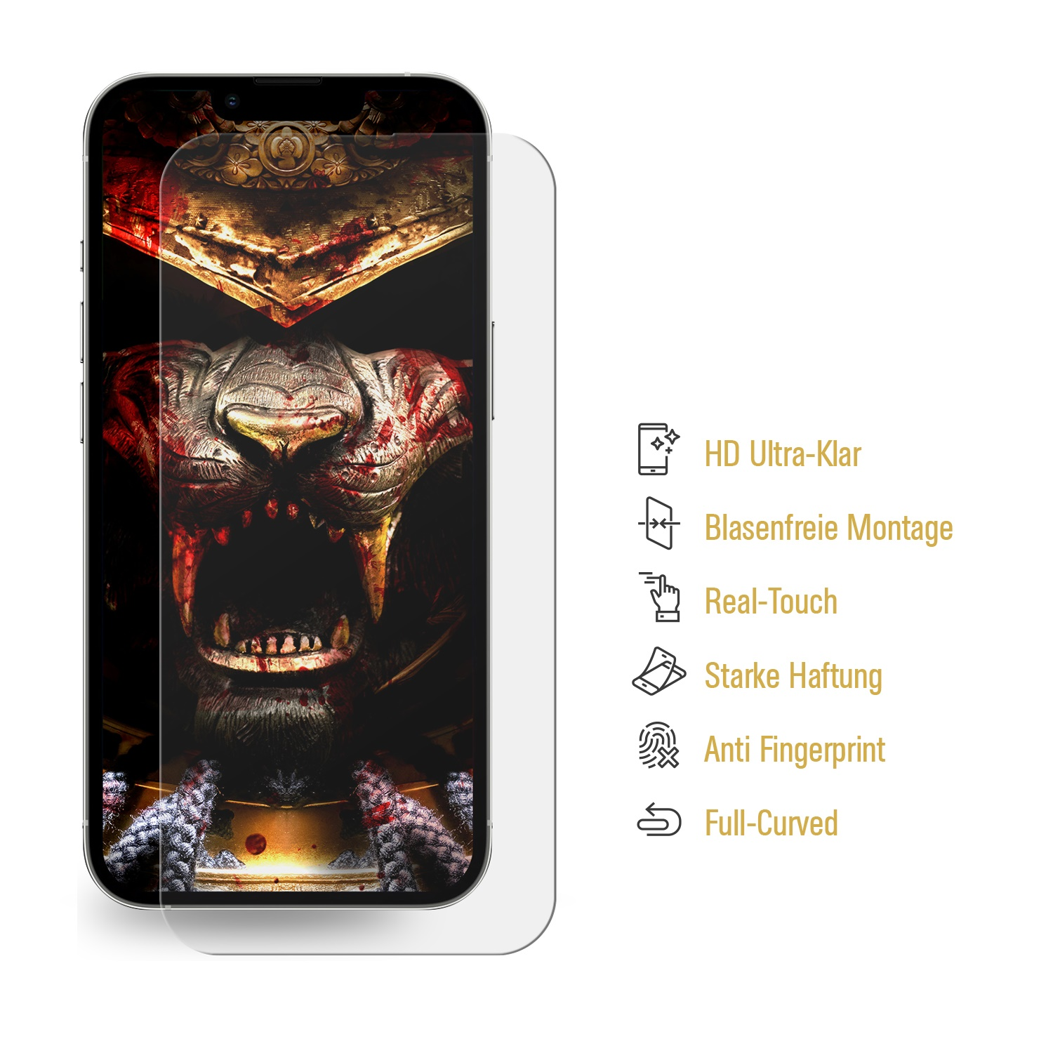 PROTECTORKING 4x KLAR FULL Pro 3D Max) 14 Displayschutzfolie(für COVER Schutzfolie Apple iPhone Premium