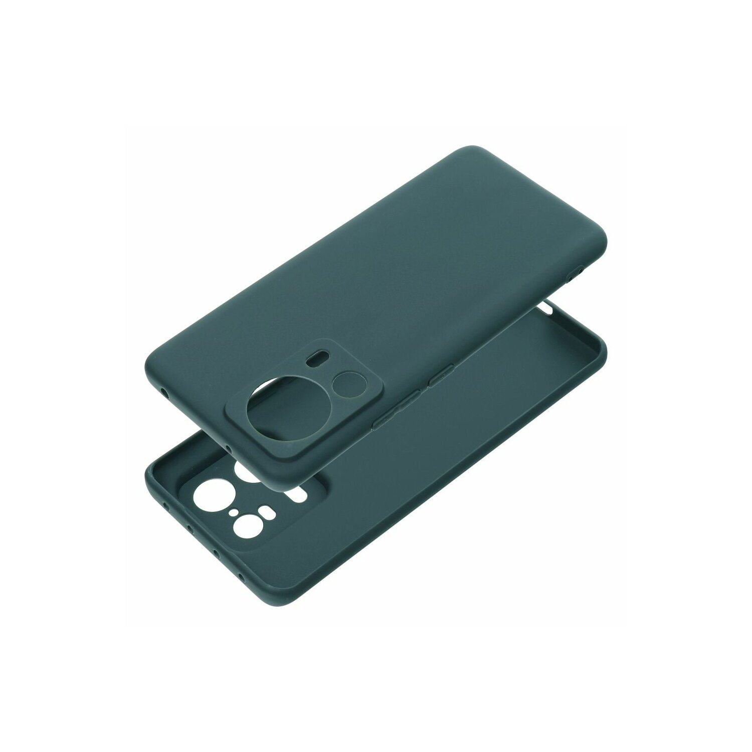 Due custodie per telefono. Una è una custodia verde acqua. L'altra è una custodia separata di colore simile.