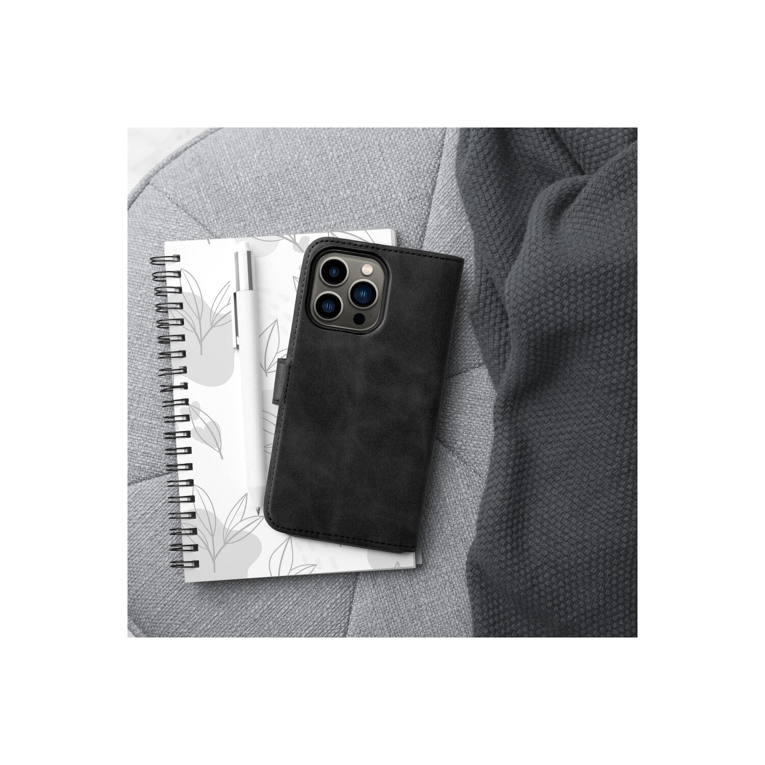 COFI TENDER Buch Tasche, Schwarz Note Bookcover, 5G, Xiaomi, Pro Redmi 12