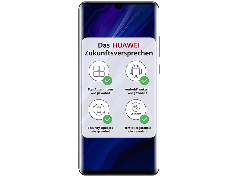 HUAWEI P30 256 DualSim SIM REFURBISHED New Pro (*) Edition Dual GB schwarz