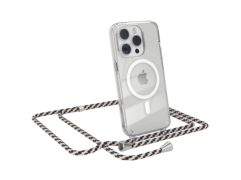 EAZY CASE MagSafe Chain, Umhängetasche, Apple, iPhone 15 Pro, Taupe Camouflage
