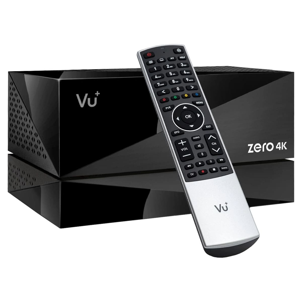 VU+ Zero 4K inkl. 500GB Kabel mit Schwarz) PVR-Kit Receiver 4K BT DVB-C/T2 (PVR-Funktion, HDD