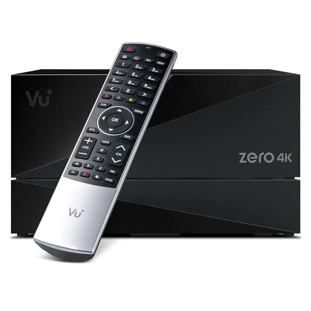4K Zero inkl. Kabel HDD Receiver mit Schwarz) 4K (PVR-Funktion, 1TB DVB-C/T2 BT PVR-Kit VU+