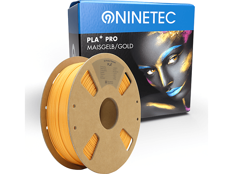 NINETEC PLA+ PRO Gold Filament | 3D-Drucker Zubehör