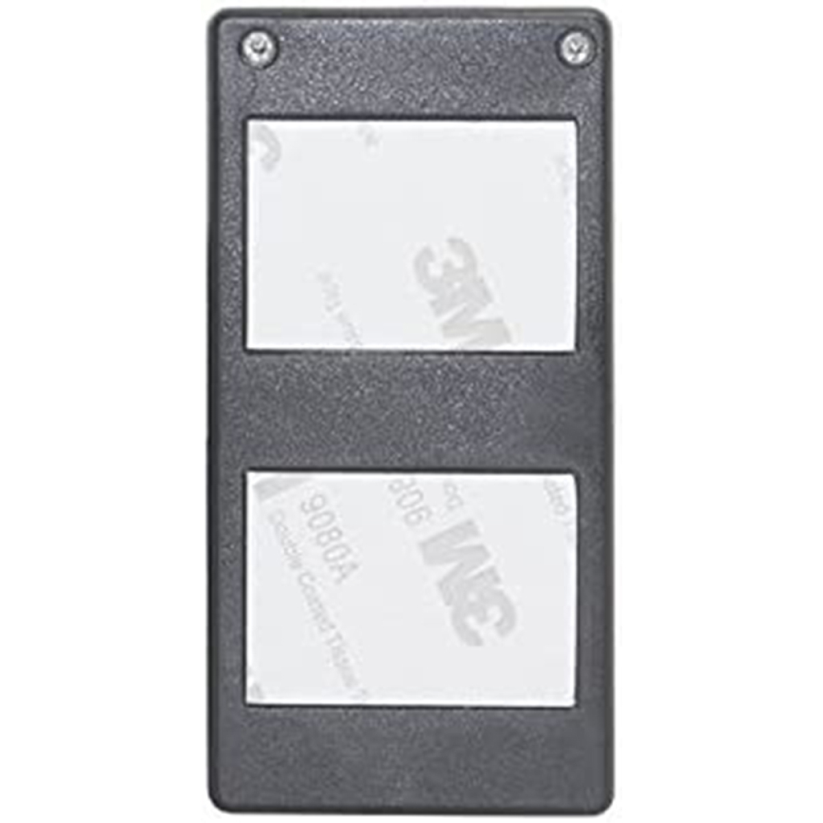 Schwarzes Gerät mit Klebepads.