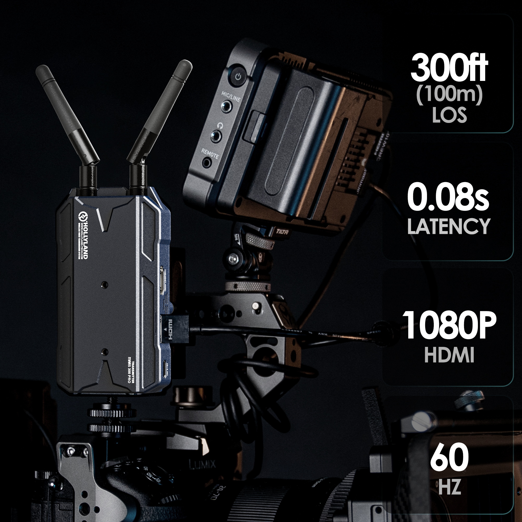 HOLLYLAND Mars 300 PRO Enhanced Videoübertragungs Drahtloses Version