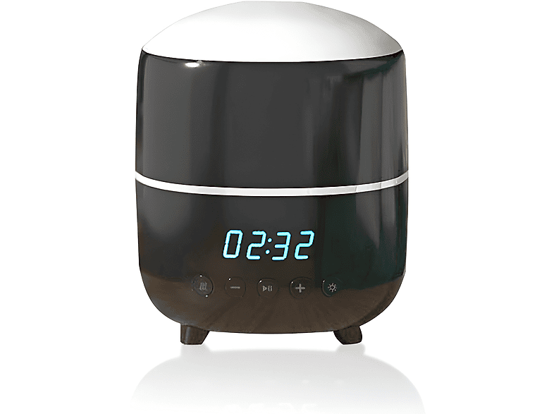 SHAOKE Ultraschall Aroma-Diffuser mit Bluetooth-Lautsprecher 400ml m²) 60 Nachtlicht Schwarz Kapazität Luftbefeuchter & (Raumgröße
