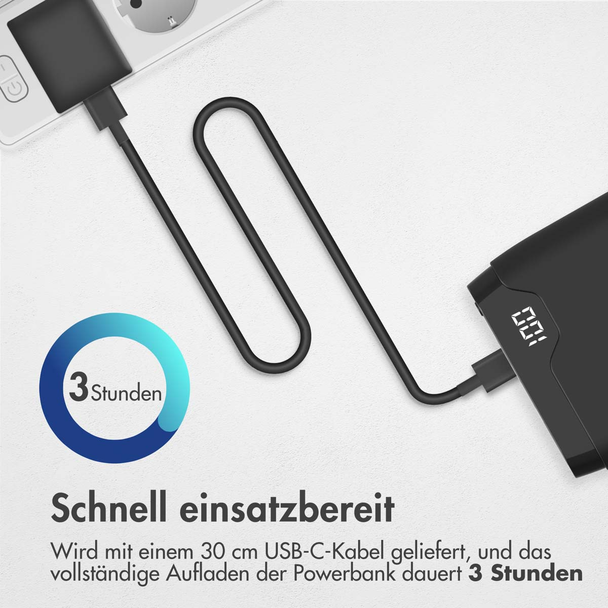 IMOSHION 10000 Quick mAh & Charge Power Powerbank Schwarz Delivery