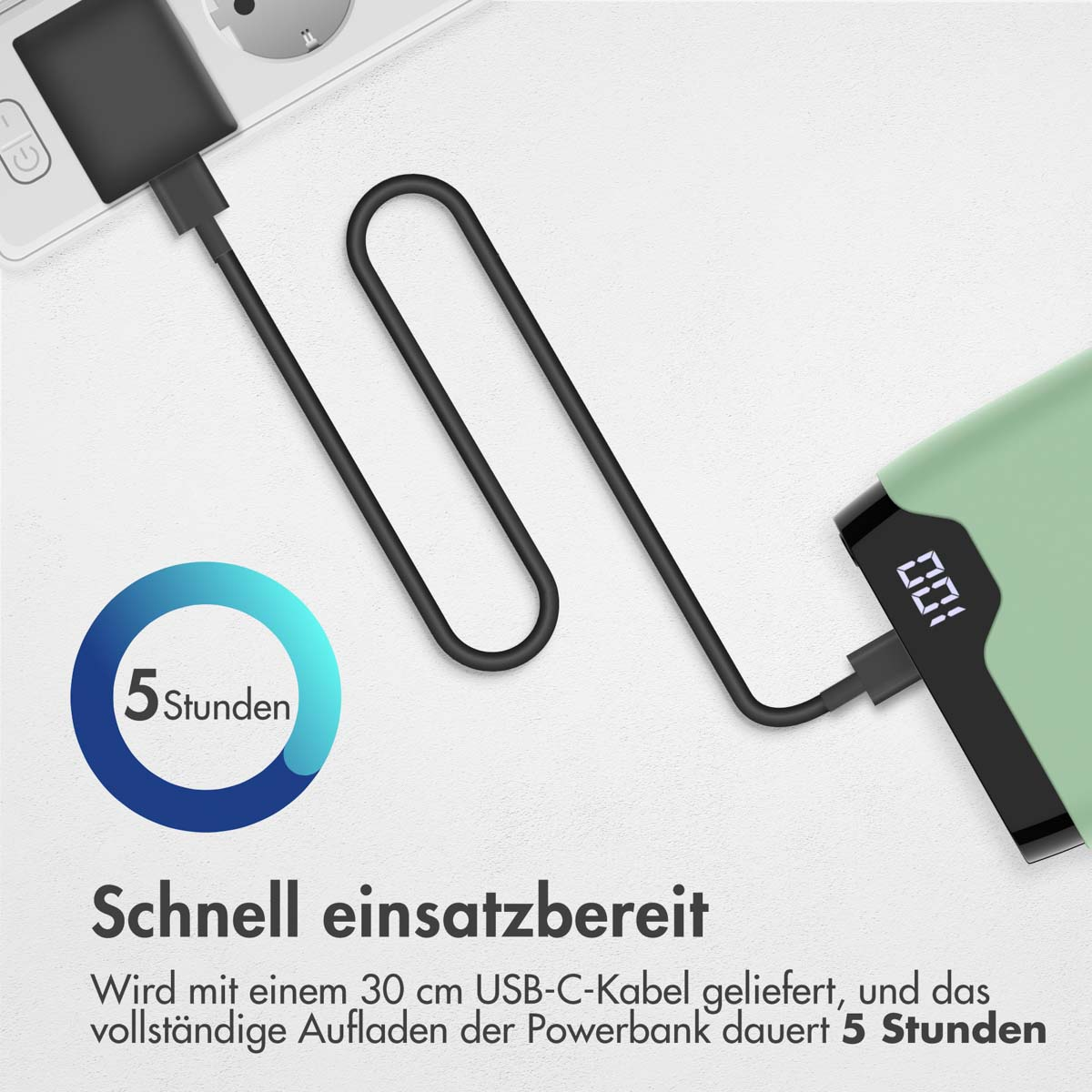 Delivery Grün 20000 Power Powerbank Charge Quick mAh & IMOSHION