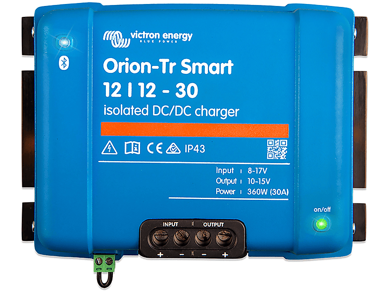 VICTRON ENERGY Orion-Tr Smart 12/12 30A (360W) DC/DC Ladegerät für Blei- und Lithium Akkus isoliert Ladegerät Universal, 12 Volt, blau