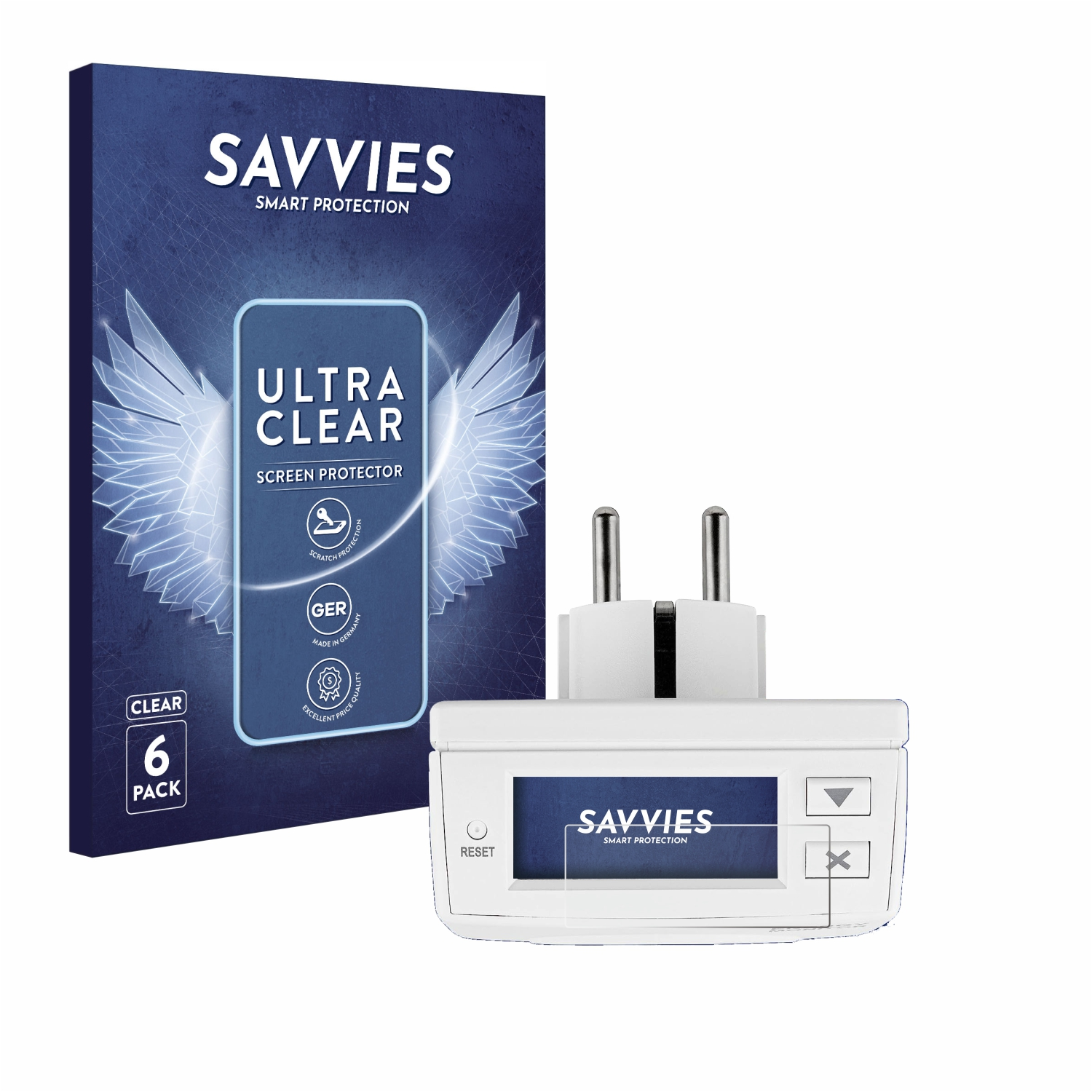 SAVVIES 6x klare Schutzfolie(für Energy Cost REV EMT717ACTL Ritter Meter)