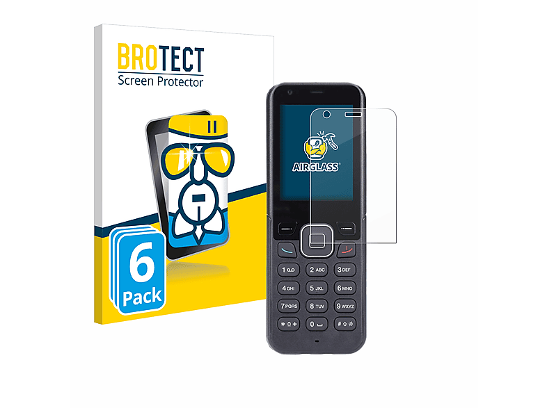 BROTECT 6x Airglass klare Schutzfolie(für MobiWire HomePhone 4G)