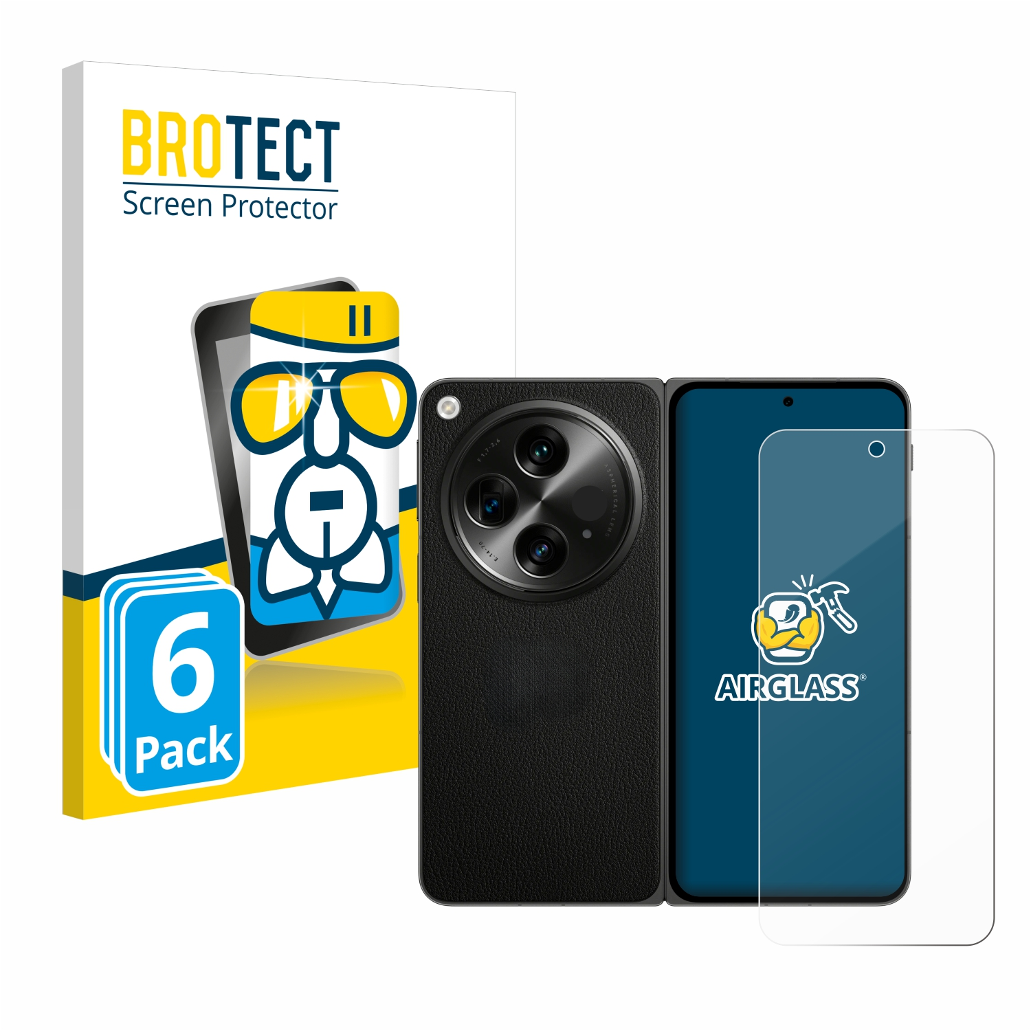 BROTECT 6x Open) Airglass OnePlus Schutzfolie(für klare