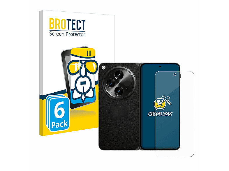 BROTECT 6x Airglass klare Schutzfolie(für OnePlus Open)