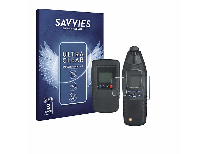 SAVVIES 6x klare Schutzfolie(für AmazonCommercial (Kabelsuchgerät)) 70TR120