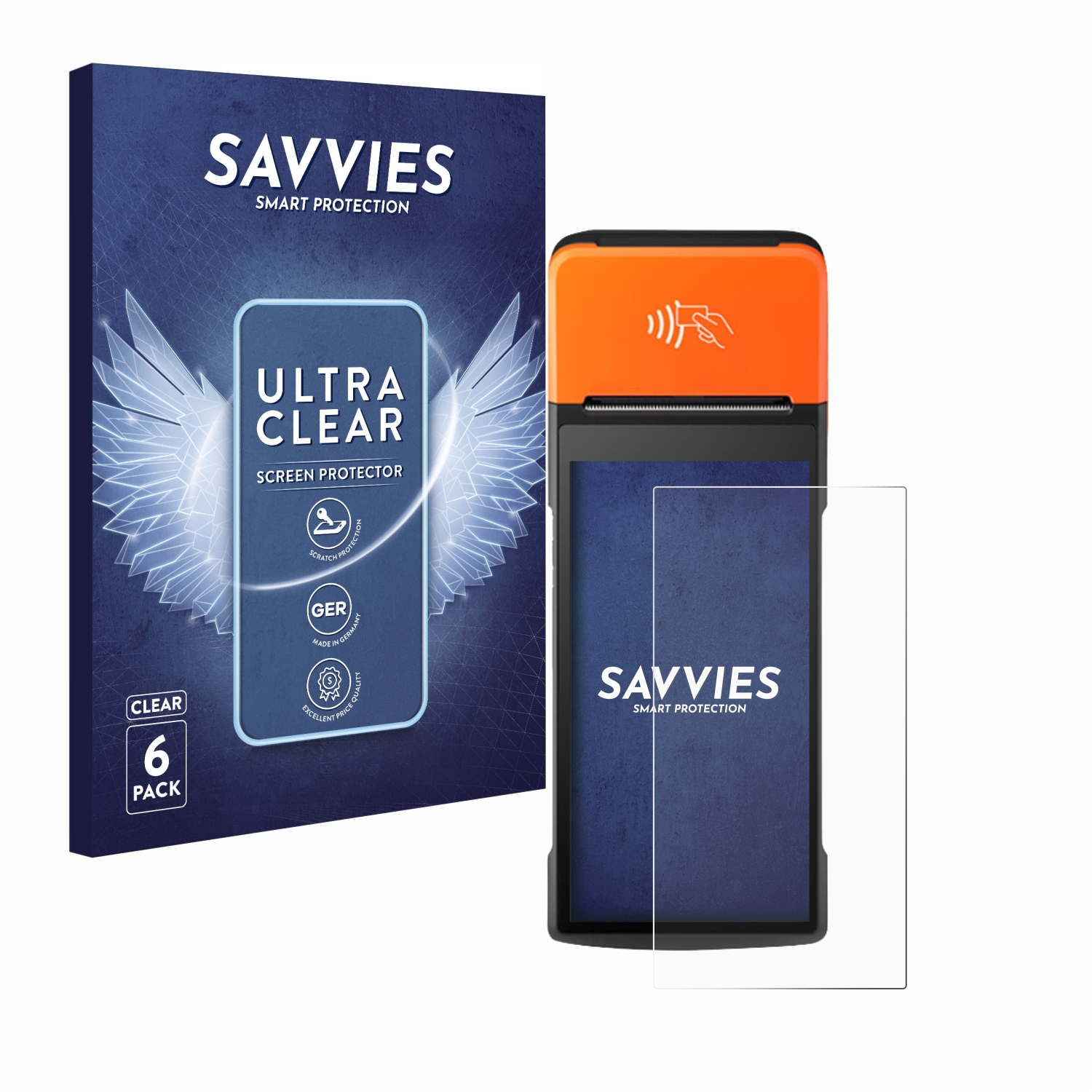 SAVVIES 6x klare Schutzfolie(für Sunmi Pro) V2