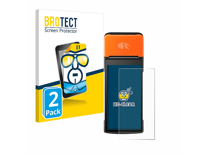 klare Pro) 2x V2 Sunmi Schutzfolie(für BROTECT
