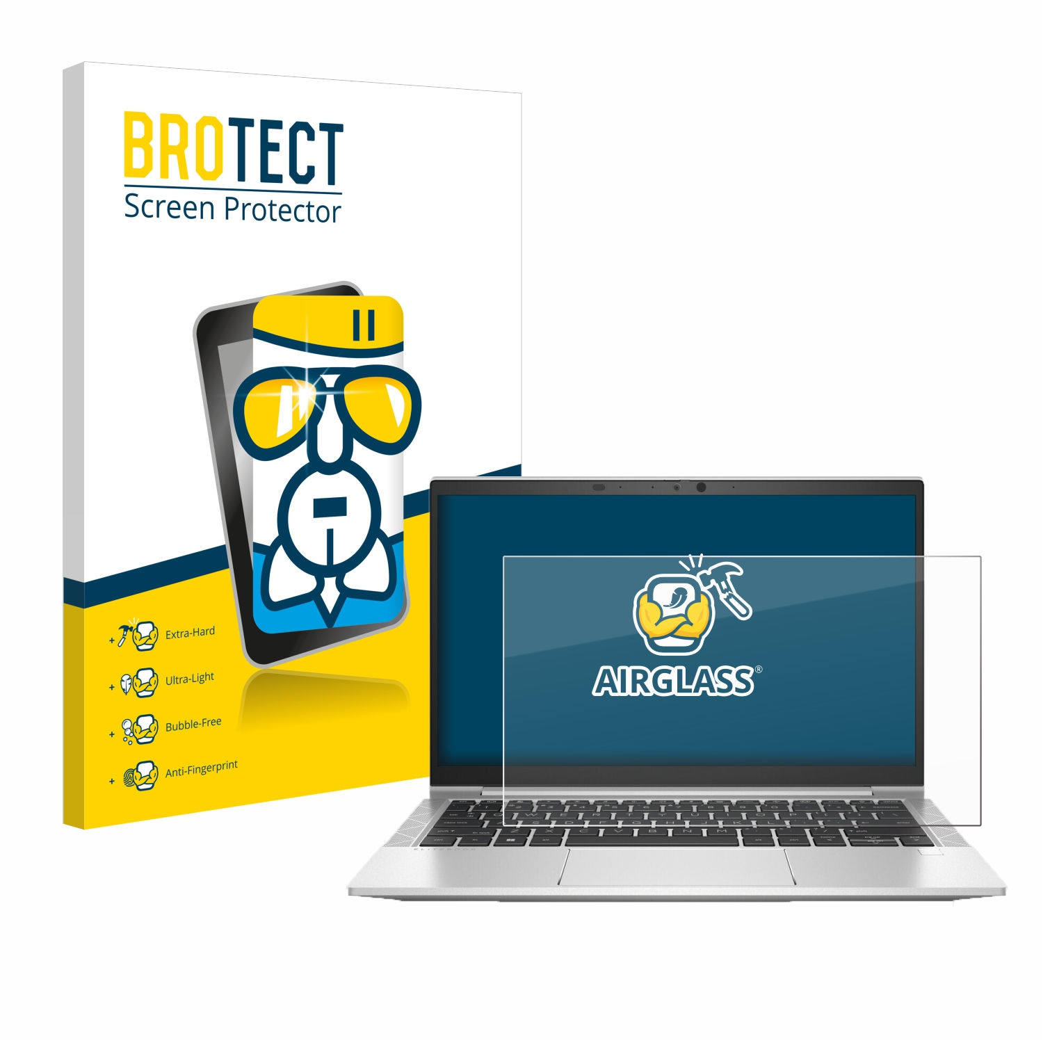 BROTECT Airglass klare 835 Schutzfolie(für HP G8) EliteBook
