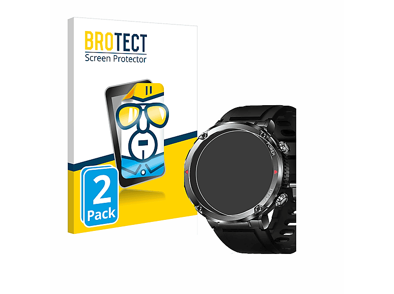 BROTECT 2x klare Schutzfolie(für Ansung T30) | Smartwatch Schutzfolien & Gläser