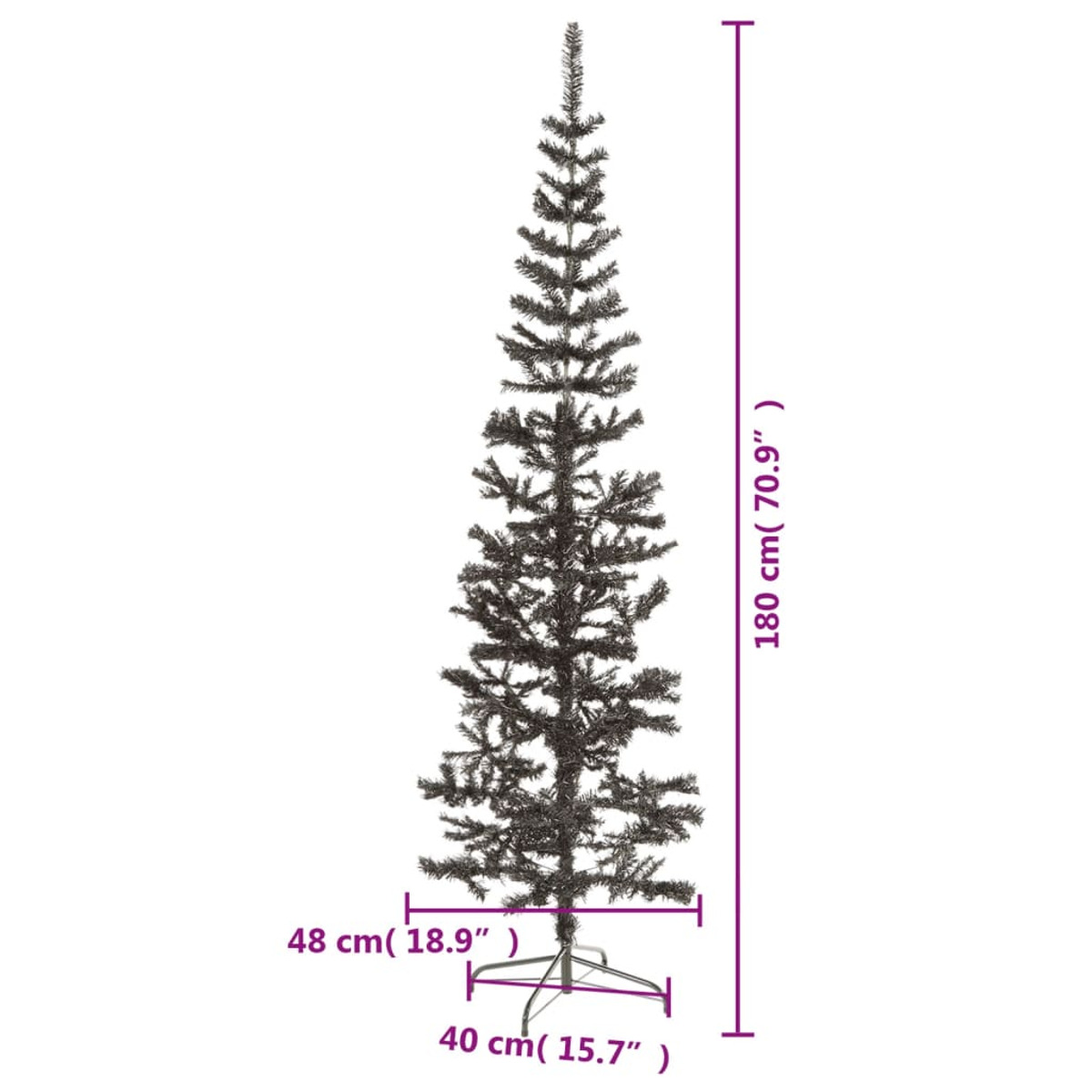 Schwarz VIDAXL Weihnachtsbaum, 329219