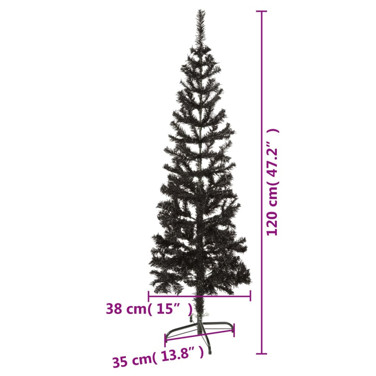 Schwarz Weihnachtsbaum, 329217 VIDAXL