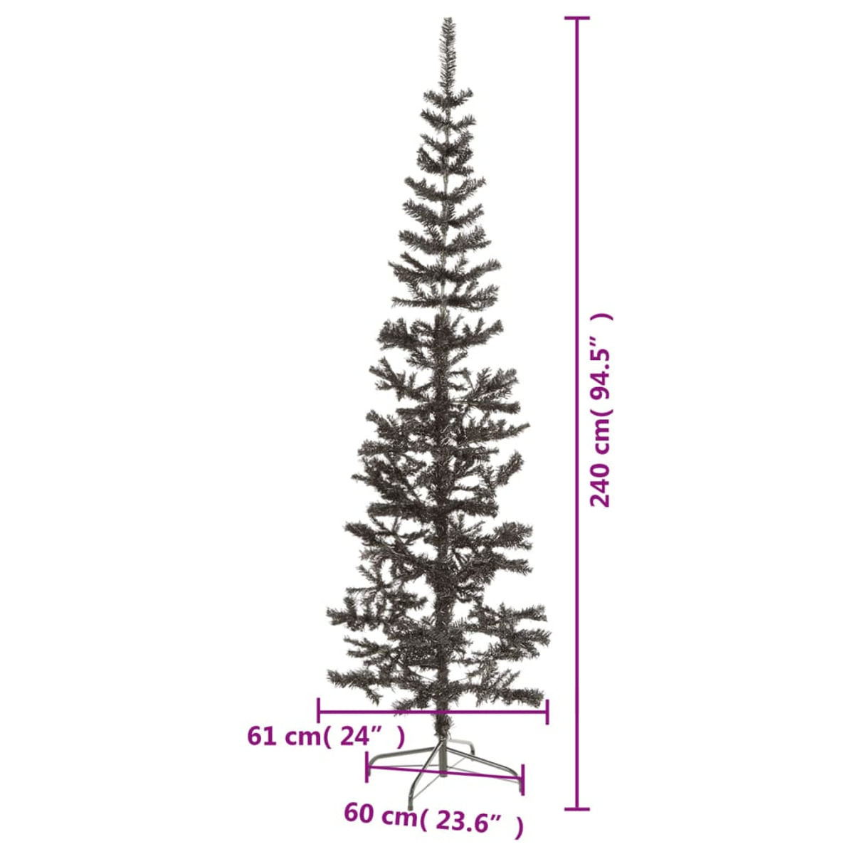VIDAXL 329221 Schwarz Weihnachtsbaum