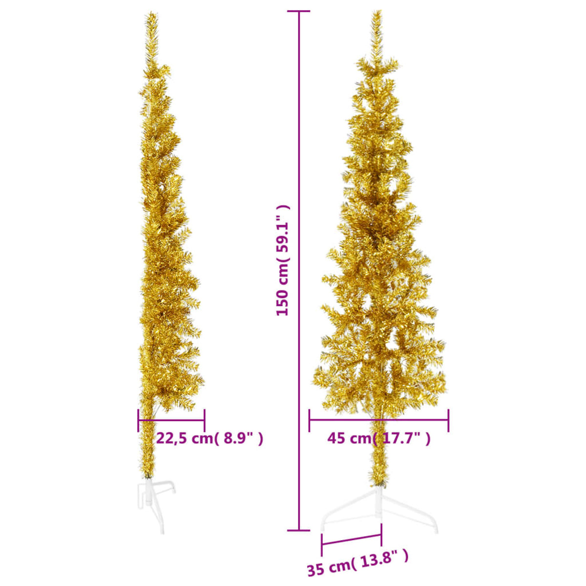 Golden Weihnachtsbaum, 344590 VIDAXL