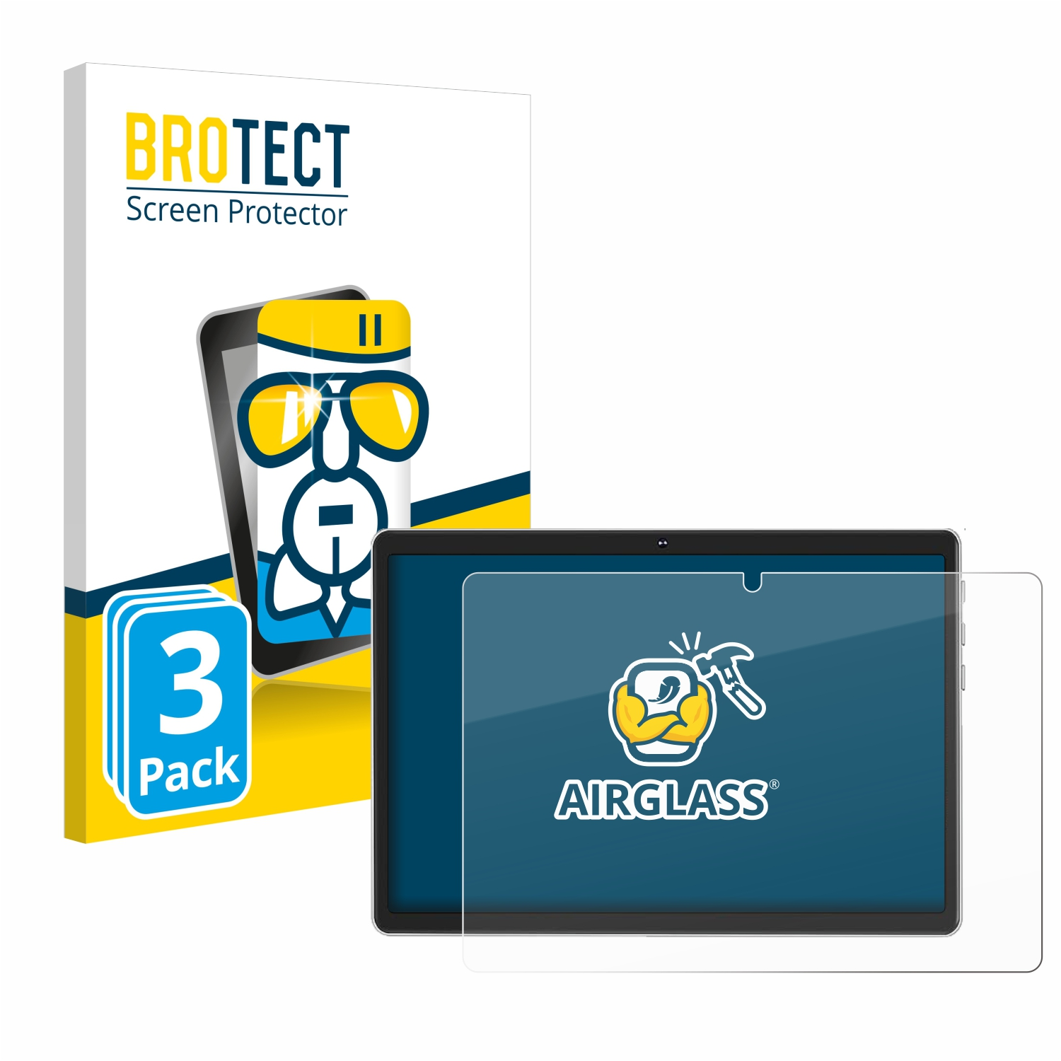 BROTECT 3x Airglass Facetel klare Q6) Schutzfolie(für