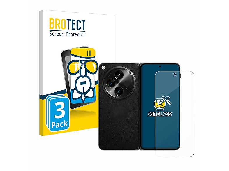 BROTECT 3x Airglass klare Schutzfolie(für OnePlus Open)