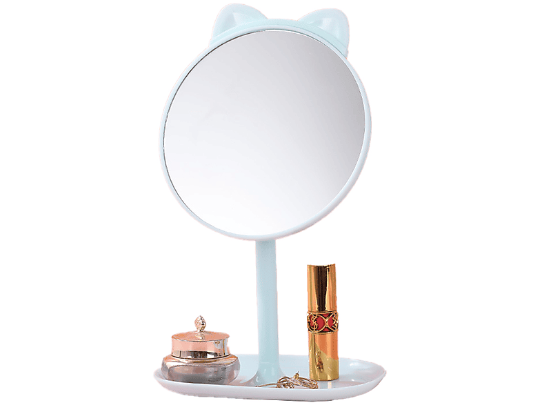 ELKUAIE süße Katzenohren Kosmetikspiegel Blau | Kosmetikspiegel