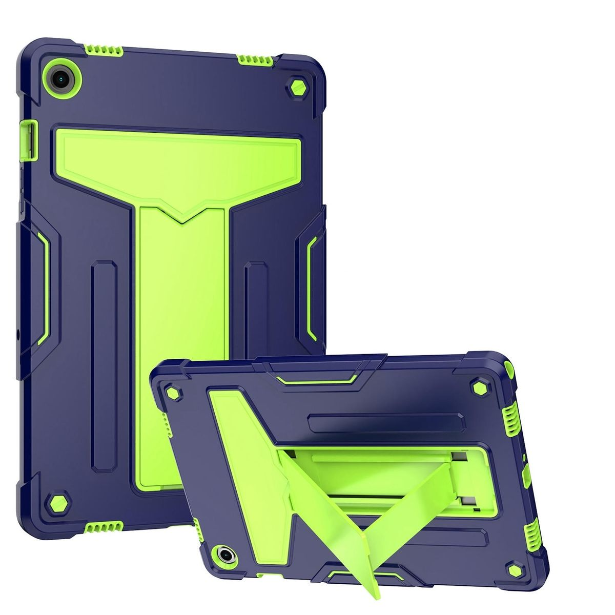 Kunststoff WIGENTO Grün für Tablethülle / Halterung Hülle / Blau Silikon, mit Samsung Silikon Backcover Hybrid