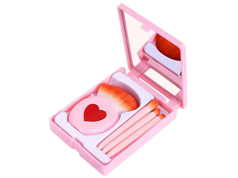 orange ELKUAIE Make-up-Pinsel Mit Kosmetikspiegel