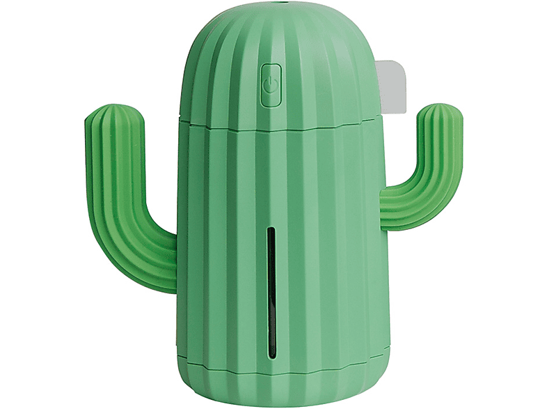 SHAOKE Kaktus-förmiger USB-Luftbefeuchter mit LED-Stimmungslicht leise kabellos und große Nebelproduktion Luftbefeuchter Grün (Raumgröße: 40 m²)