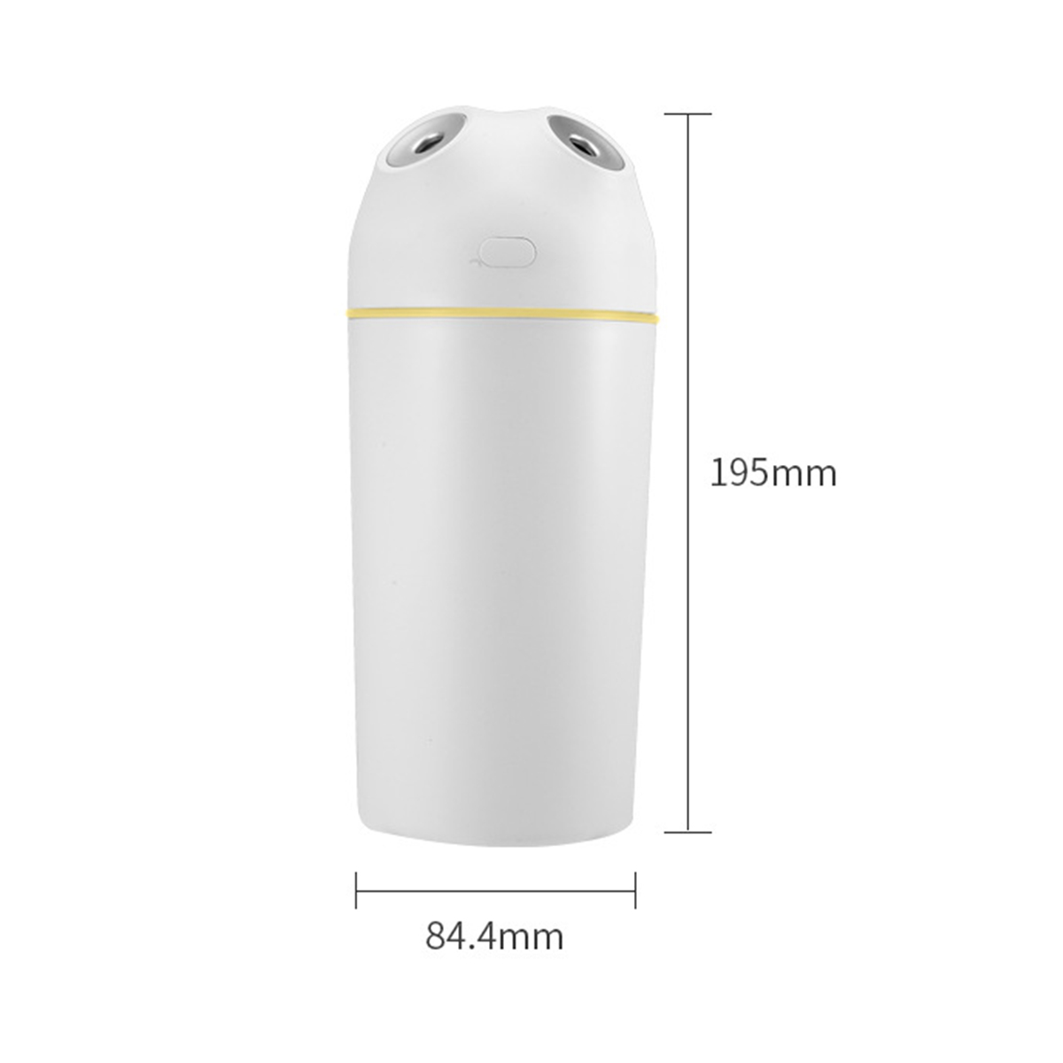 SHAOKE USB-Aroma-Diffuser mit 10 Luftbefeuchter (Raumgröße: Rosa Doppelnebelmodus 2200mAh Kapazität m²) 470ml und Nachtlicht