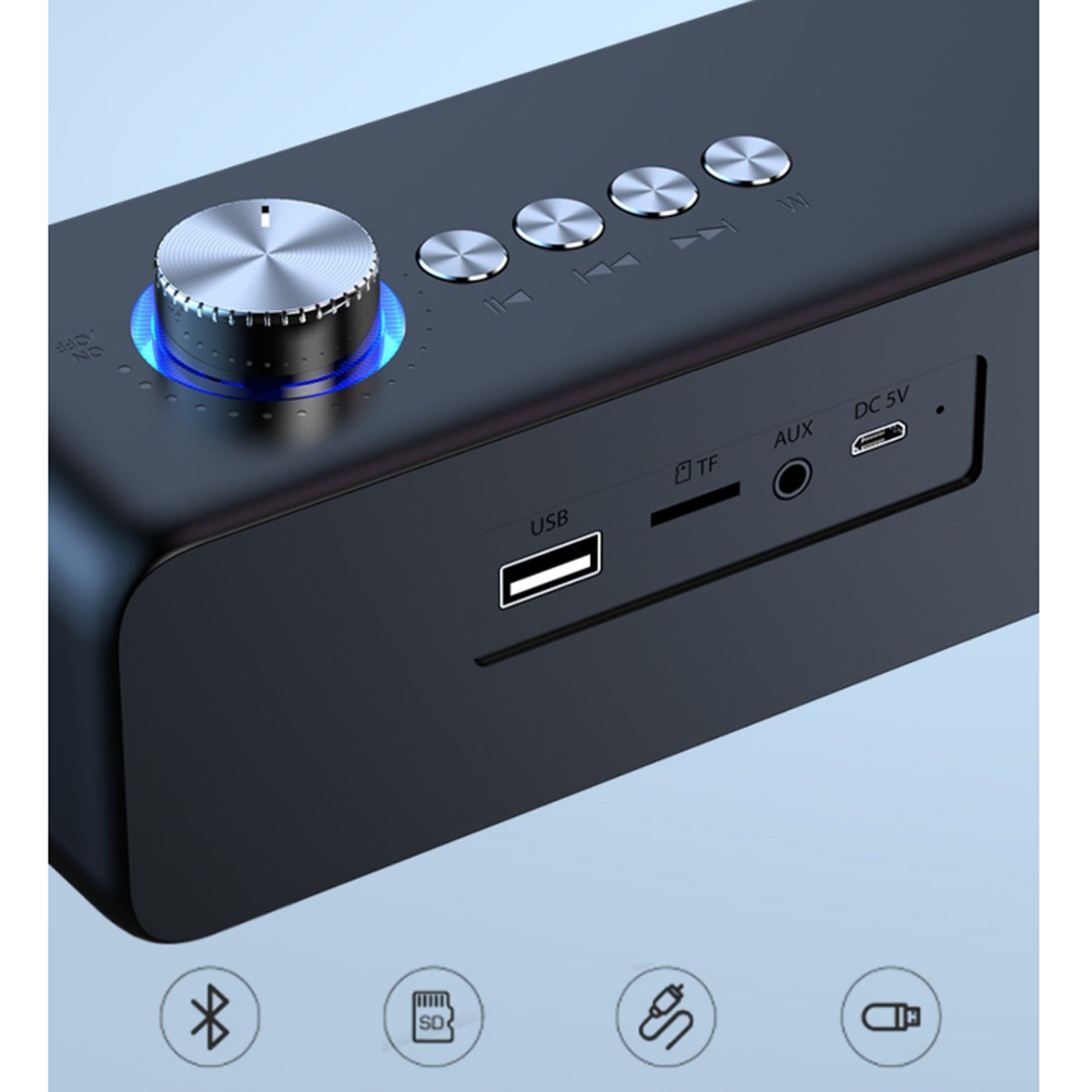 ENBAOXIN Lautes Bluetooth-Stereo, Echolautsprecher-Technologie, Schwarz Bluetooth oder Kabelnetz Bluetooth-Lautsprecher
