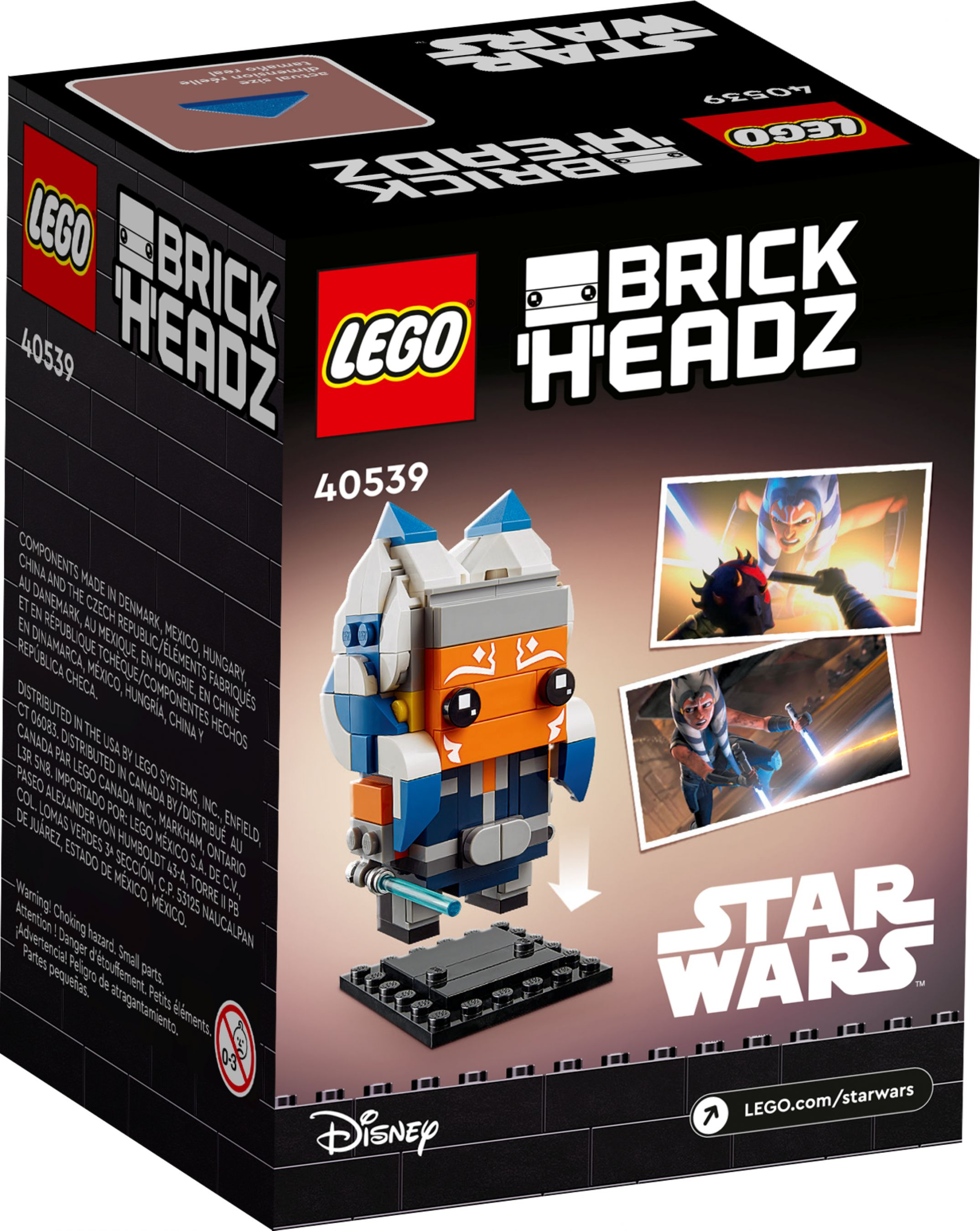 LEGO Star Wars BrickHeadz-Box. Es zeigt eine Figur von Ahsoka Tano und das Star Wars-Logo.