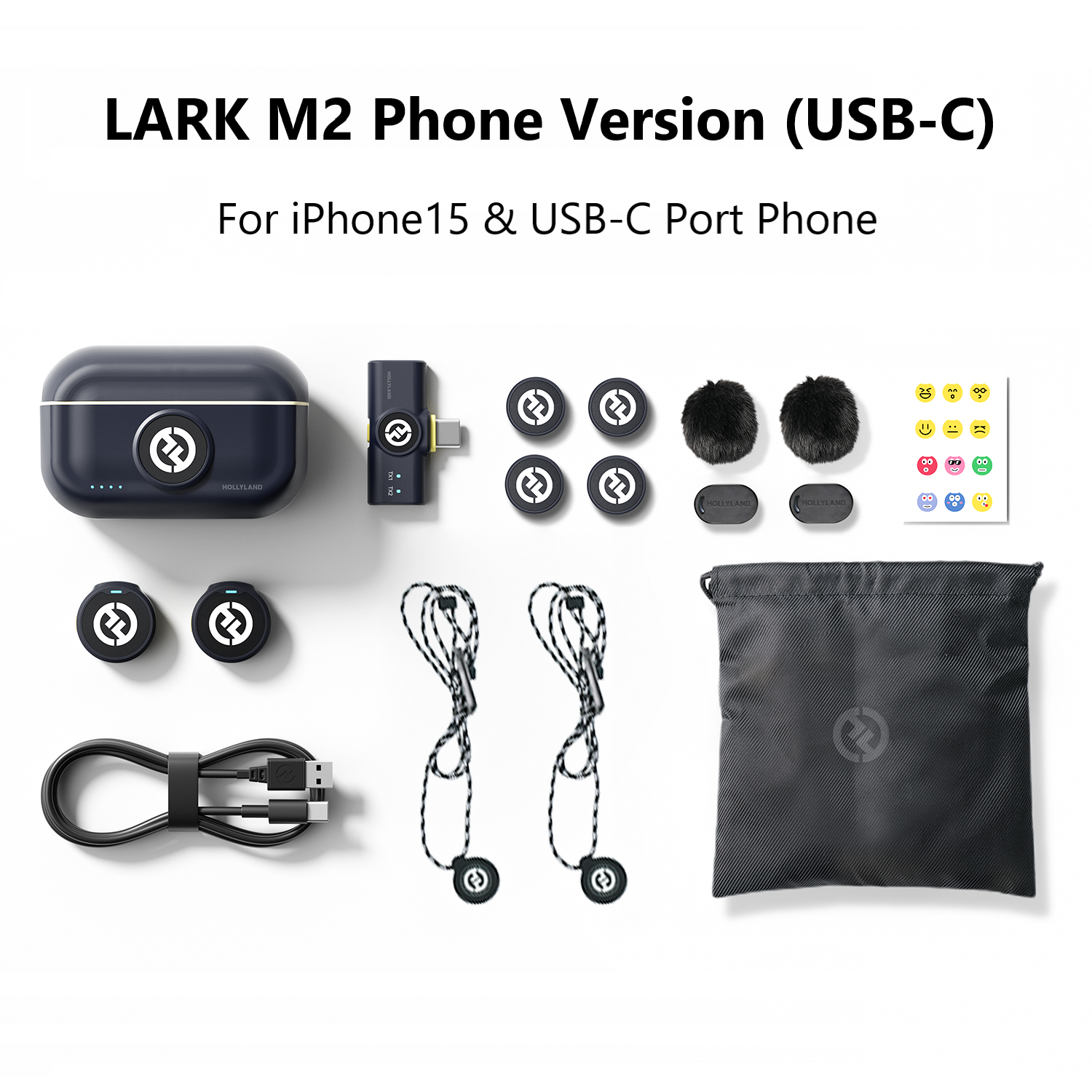 Lark M2 Mikrofon Schwarz HOLLYLAND Android für