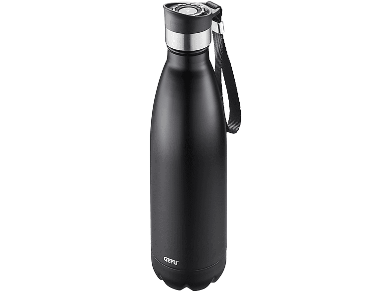 groß Wasserflasche Thermogefäß Thermosflasche GEFU Schwarz OLIMPIO Trinkflasche auslaufsicher