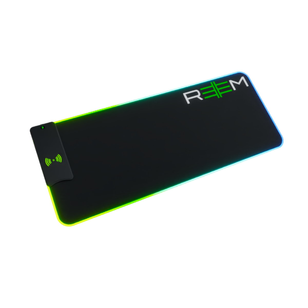 REEM Kombo Gaming Headset mit Charger, Schwarz Gaming Over-ear Mauspad Wireless + RGB Headset