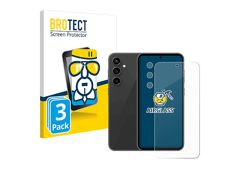 3x FE) Samsung Airglass klare S23 Schutzfolie(für Galaxy BROTECT