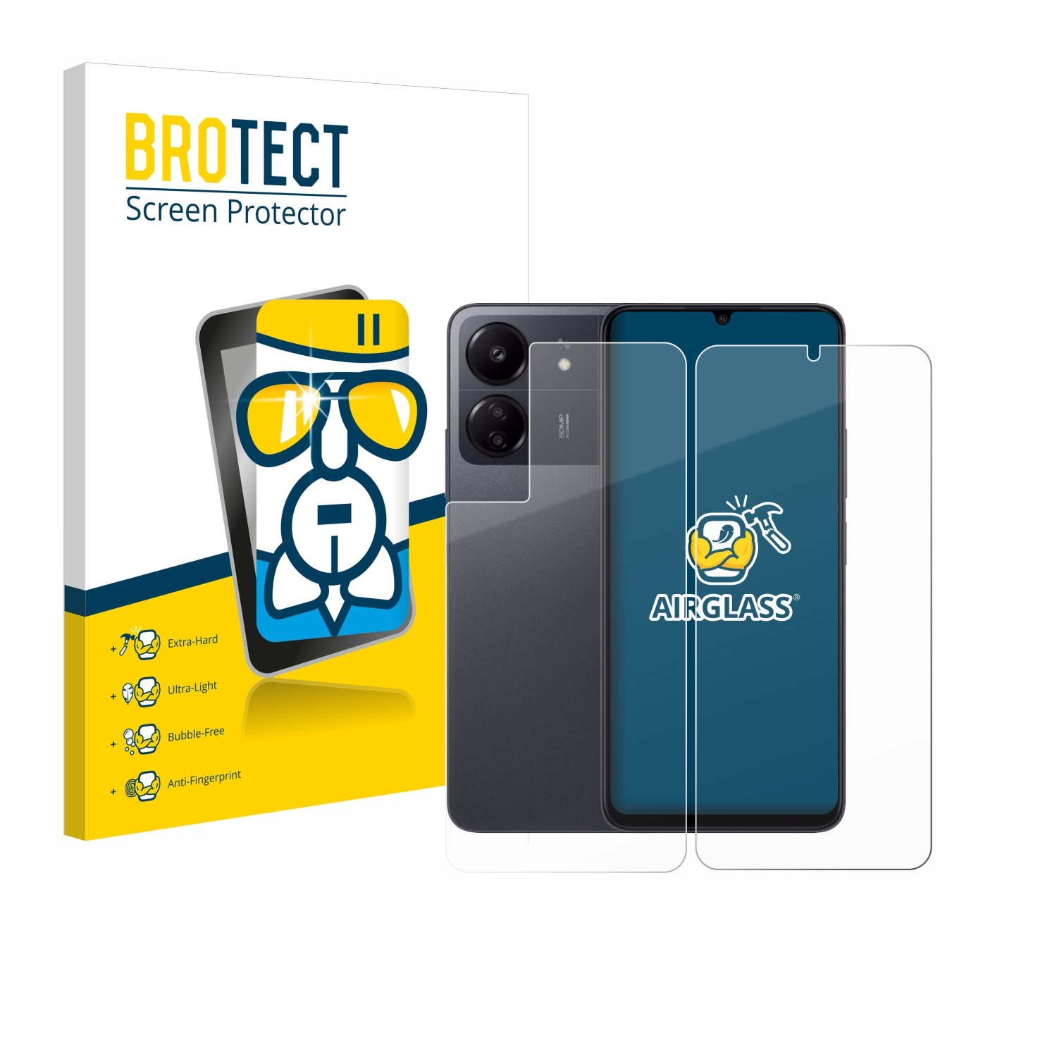 BROTECT Airglass klare Schutzfolie(für Xiaomi Poco C65)