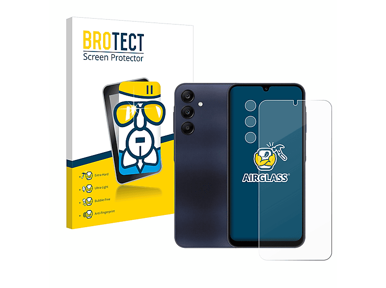 Airglass BROTECT 5G) Galaxy A25 Schutzfolie(für klare Samsung