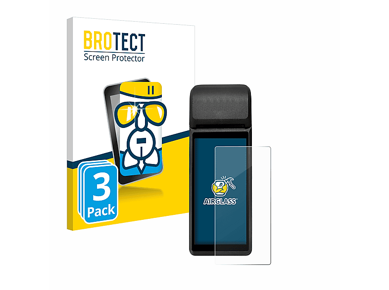 BROTECT 3x Airglass klare Schutzfolie(für POS-T3) Ocom