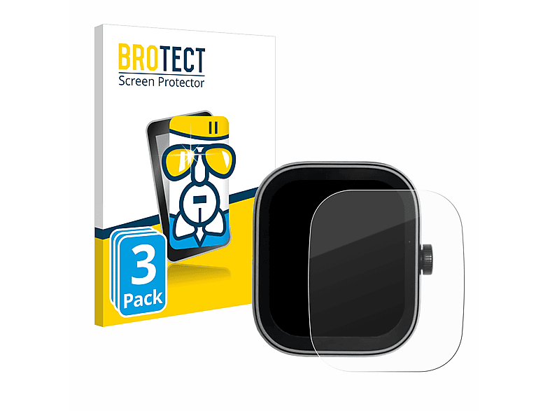 BROTECT 3x Airglass klare Schutzfolie(für Xiaomi Redmi Watch 4)