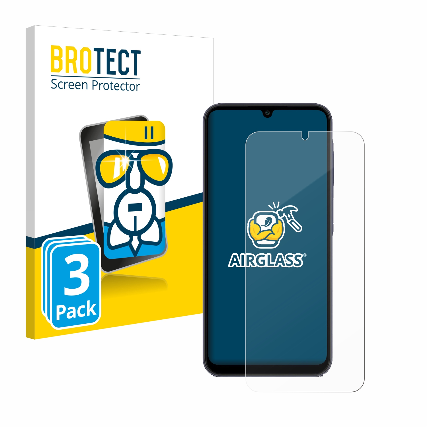 BROTECT 3x Airglass Schutzfolie(für Galaxy 5G) A25 klare Samsung