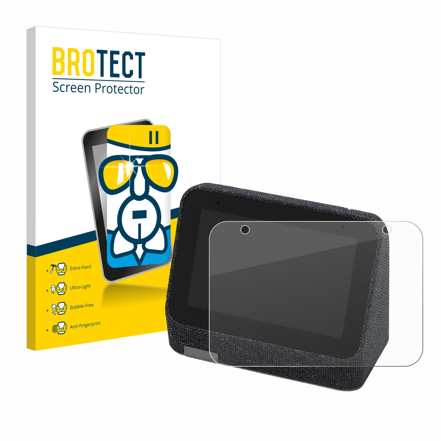 BROTECT Airglass Smart 2) Schutzfolie(für Lenovo Clock klare