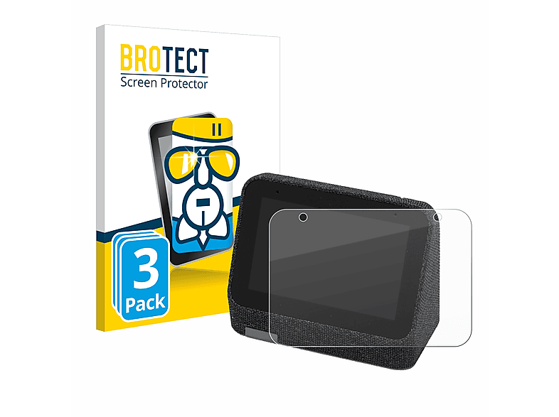 BROTECT 3x Airglass klare Schutzfolie(für Lenovo Smart Clock 2)