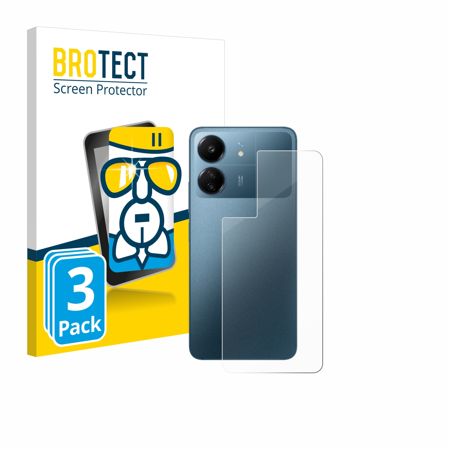 BROTECT 3x Airglass klare Xiaomi Schutzfolie(für C65) Poco
